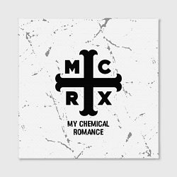 Холст квадратный My Chemical Romance glitch на светлом фоне, цвет: 3D-принт — фото 2