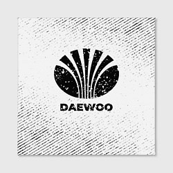Холст квадратный Daewoo с потертостями на светлом фоне, цвет: 3D-принт — фото 2