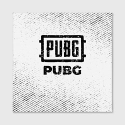 Холст квадратный PUBG с потертостями на светлом фоне, цвет: 3D-принт — фото 2