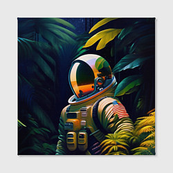 Холст квадратный Космонавт в зарослях, цвет: 3D-принт — фото 2