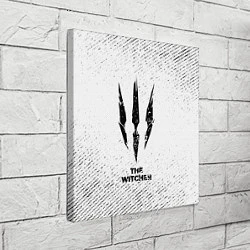 Холст квадратный The Witcher с потертостями на светлом фоне, цвет: 3D-принт — фото 2