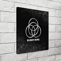 Холст квадратный Elden Ring с потертостями на темном фоне, цвет: 3D-принт — фото 2
