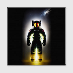 Холст квадратный Неоновый космонавт - нейросеть, цвет: 3D-принт — фото 2