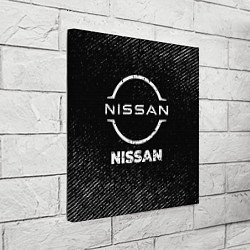 Холст квадратный Nissan с потертостями на темном фоне, цвет: 3D-принт — фото 2