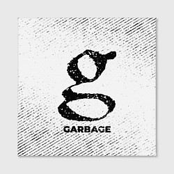 Холст квадратный Garbage с потертостями на светлом фоне, цвет: 3D-принт — фото 2