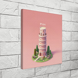 Холст квадратный Pisa Isometric, цвет: 3D-принт — фото 2