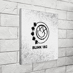 Холст квадратный Blink 182 с потертостями на светлом фоне, цвет: 3D-принт — фото 2