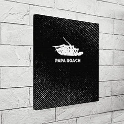 Холст квадратный Papa Roach с потертостями на темном фоне, цвет: 3D-принт — фото 2