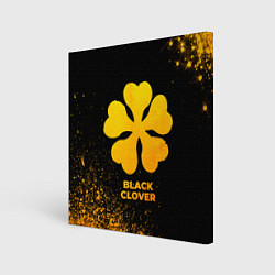 Холст квадратный Black Clover - gold gradient, цвет: 3D-принт