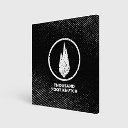 Картина квадратная Thousand Foot Krutch с потертостями на темном фоне
