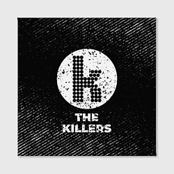 Холст квадратный The Killers с потертостями на темном фоне, цвет: 3D-принт — фото 2