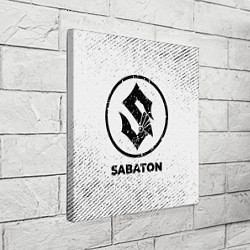 Холст квадратный Sabaton с потертостями на светлом фоне, цвет: 3D-принт — фото 2