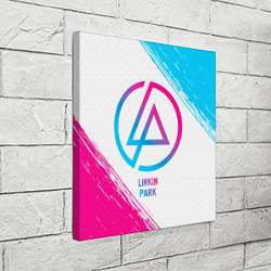 Холст квадратный Linkin Park neon gradient style, цвет: 3D-принт — фото 2