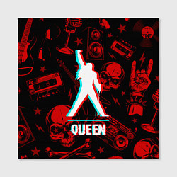 Холст квадратный Queen rock glitch, цвет: 3D-принт — фото 2