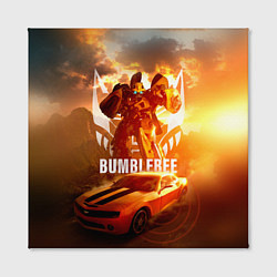 Холст квадратный Трансформеры: Бамблби, цвет: 3D-принт — фото 2