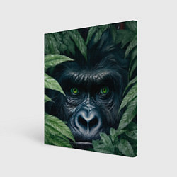 Холст квадратный Крупная морда гориллы, цвет: 3D-принт