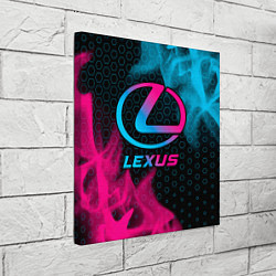 Холст квадратный Lexus - neon gradient, цвет: 3D-принт — фото 2