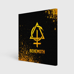 Холст квадратный Behemoth - gold gradient, цвет: 3D-принт