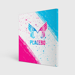 Холст квадратный Placebo neon gradient style, цвет: 3D-принт