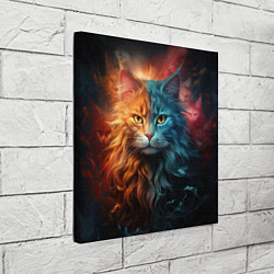 Холст квадратный Сердитый котик, цвет: 3D-принт — фото 2