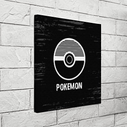 Холст квадратный Pokemon glitch на темном фоне, цвет: 3D-принт — фото 2