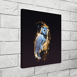 Холст квадратный Снежная сова, цвет: 3D-принт — фото 2
