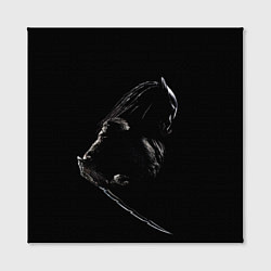 Холст квадратный Хищник на черном фоне, цвет: 3D-принт — фото 2