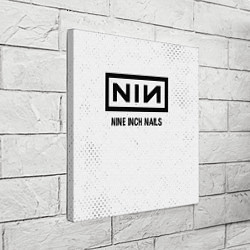 Холст квадратный Nine Inch Nails glitch на светлом фоне, цвет: 3D-принт — фото 2