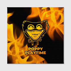 Холст квадратный Poppy Playtime - gold gradient, цвет: 3D-принт — фото 2