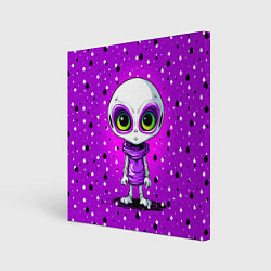 Холст квадратный Alien - purple color, цвет: 3D-принт