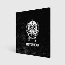 Холст квадратный Motorhead glitch на темном фоне, цвет: 3D-принт