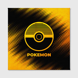 Холст квадратный Pokemon - gold gradient, цвет: 3D-принт — фото 2