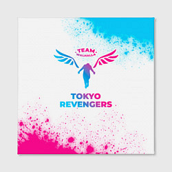 Холст квадратный Tokyo Revengers neon gradient style, цвет: 3D-принт — фото 2