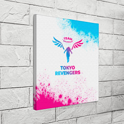 Холст квадратный Tokyo Revengers neon gradient style, цвет: 3D-принт — фото 2