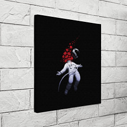Холст квадратный Скафандр и розы, цвет: 3D-принт — фото 2