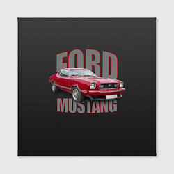 Холст квадратный Автомашина Ford Mustang, цвет: 3D-принт — фото 2