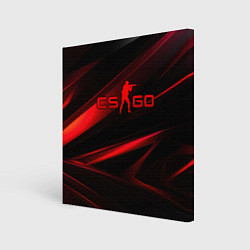 Холст квадратный CSGO red black logo, цвет: 3D-принт