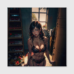 Холст квадратный Аниме девушка в нижнем белье, цвет: 3D-принт — фото 2
