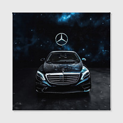 Холст квадратный Mercedes Benz space background, цвет: 3D-принт — фото 2