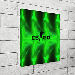 Холст квадратный CSGO green logo, цвет: 3D-принт — фото 2