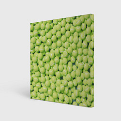 Холст квадратный Узор из теннисных мячей, цвет: 3D-принт