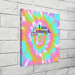 Холст квадратный I am Kenough - retro tie-dye, цвет: 3D-принт — фото 2