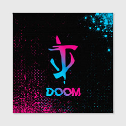 Холст квадратный Doom - neon gradient, цвет: 3D-принт — фото 2