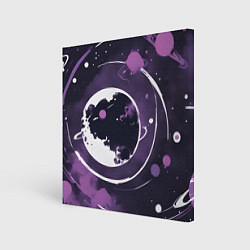 Холст квадратный Фиолетовый космос - нейросеть, цвет: 3D-принт