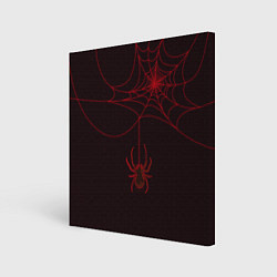 Холст квадратный Красная паутина, цвет: 3D-принт