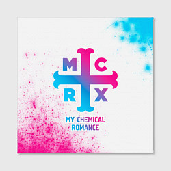 Холст квадратный My Chemical Romance neon gradient style, цвет: 3D-принт — фото 2