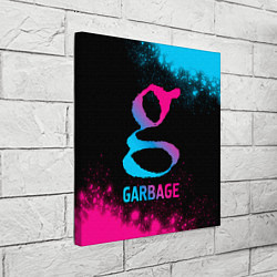 Холст квадратный Garbage - neon gradient, цвет: 3D-принт — фото 2