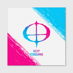 Холст квадратный Ozzy Osbourne neon gradient style, цвет: 3D-принт — фото 2