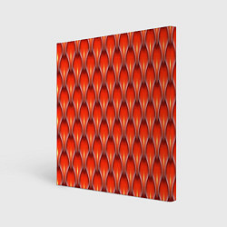 Холст квадратный Шкура красного дракона, цвет: 3D-принт
