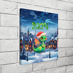 Холст квадратный Милый дракончик 2024, цвет: 3D-принт — фото 2